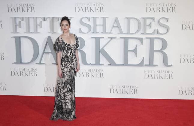 American actress Dakota Johnson and Northern Irish actor Jamie Dornan attending the Fifty Shades Darker UK premiere, held at London s Odeon Leicester Square. FEBRUARY 9th 2017  GBHx17302