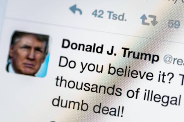 Tweet, Do you believe it?, Twitter von Donald J. Trump, @realDonaldTrump, Präsident der Vereinigten Staaten von Amerika, Bildschirmfoto Copyright: imageBROKER ValentinxWolf iblvfw04482300.jpg