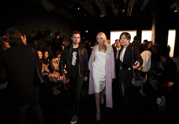 (170211) -- NEW YORK, Feb. 11, 2017 -- Tiffany Trump (C, front) and her boyfriend Ross Mechanic (L, front) walk to their seats before the fashion show of Chinese designer Wang Tao during the New York Fashion Week in New York, the United States, on Feb. 11, 2017. At the invitation of the designer Wang Tao, Tiffany Trump, daughter of U.S. President Donald Trump, watched the Taoray Wang show as a guest on Saturday. ) U.S.-NEW YORK-FASHION WEEK-TIFFANY TRUMP WangxYing