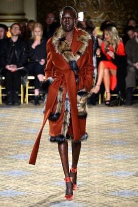 A model walks on the runway at the Christian Siriano fashion show at New York Fashion Week: The Plaza Hotel on February 11, 2017 in New York City.  NYP20170211867 ANDREAxHANKS