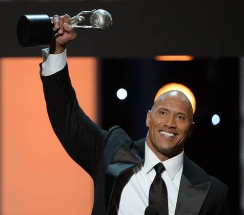 Actor Dwayne Johnson accepts the award for Entertainer of the Year onstage at the 48th NAACP Image Awards at the Pasadena Civic Auditorium in Pasadena, California on February 11, 2017.  LAP20170211907 JIMxRUYMEN