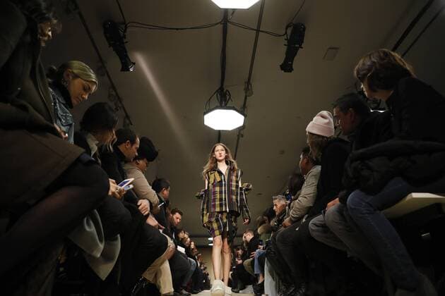 A model walks on the runway at the Public School FW 17 show at New York Fashion Week at Milk Studios on February 12, 2017 in New York City.  NYP20170212107 JOHNxANGELILLO