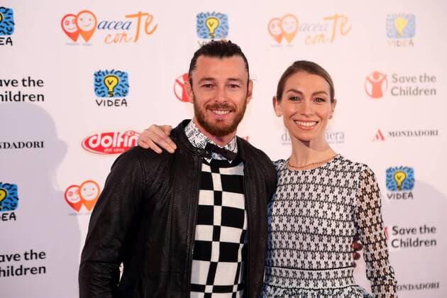 Ballerina Filmpremiere in Rom Italy: Premiere of Ballerina Italian dancer Eleonora Abbagnato with her husband Federico Balzaretti during premiere of the animated film Ballerina  MatteoxNardone