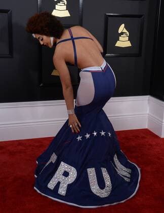Singer Joy Villa arrives for the 59th annual Grammy Awards held at Staples Center in Los Angeles on February 12, 2017.  LAP20170212057 JIMxRUYMEN