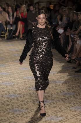 New York: Fashion Week Fall 2017 Christian Siriano Model walks runway for Christian Siriano collection during New York Fashion week Fall 2017 at Plaza Hotel  LevxRadin