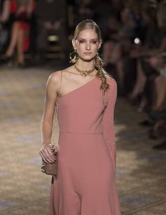 New York: Fashion Week Fall 2017 Christian Siriano Model walks runway for Christian Siriano collection during New York Fashion week Fall 2017 at Plaza Hotel  LevxRadin
