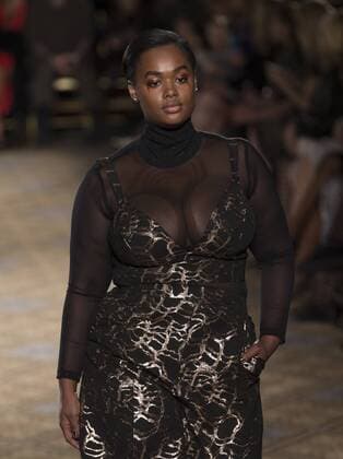 New York: Fashion Week Fall 2017 Christian Siriano Model walks runway for Christina Siriano collection during New York Fashion week Fall 2017 at Plaza Hotel  LevxRadin