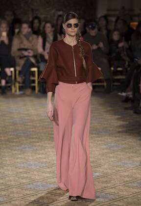 New York: Fashion Week Fall 2017 Christian Siriano Model walks runway for Christian Siriano collection during New York Fashion week Fall 2017 at Plaza Hotel  LevxRadin