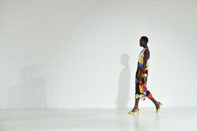 A model walks on the runway at the Mara Hoffman fashion show at New York Fashion Week: The Shows at Shop Studios on February 13, 2017 in New York City.  NYP201702131027 ANDREAxHANKS