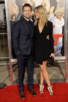Rob McElhenney & wife Kaitlin Olson FIST FIGHT FILM PREMIERE Los Angeles Patrick Rideaux PicturePerfect