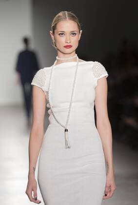 New York Fashion week Fall 2017 - Zang Toia Model walks runway for Zang Toi collection during New York Fashion week Fall 2017 at Pier 59  LevxRadin