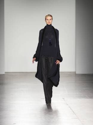 New York Fashion week Fall 2017 - Zang Toi Model walks runway for Zang Toi collection during New York Fashion week Fall 2017 at Pier 59  LevxRadin