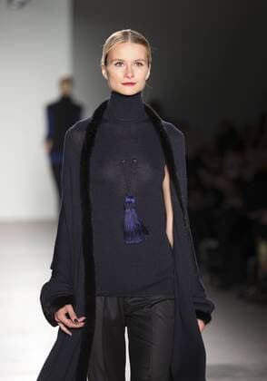 New York Fashion week Fall 2017 - Zang Toi Model walks runway for Zang Toi collection during New York Fashion week Fall 2017 at Pier 59  LevxRadin