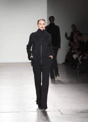 New York Fashion week Fall 2017 - Zang Toi Model walks runway for Zang Toi collection during New York Fashion week Fall 2017 at Pier 59  LevxRadin
