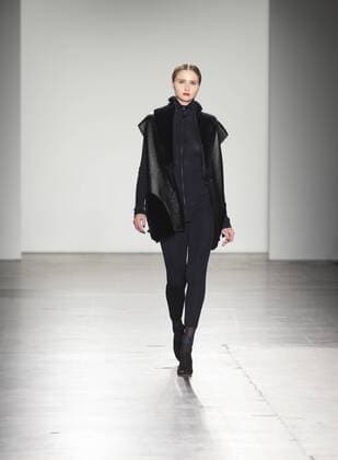 New York Fashion week Fall 2017 - Zang Toi Model walks runway for Zang Toi collection during New York Fashion week Fall 2017 at Pier 59  LevxRadin