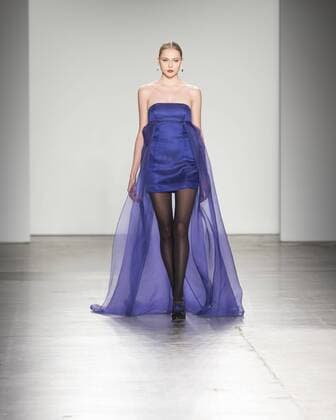 New York Fashion week Fall 2017 - Zang Toi Model walks runway for Zang Toi collection during New York Fashion week Fall 2017 at Pier 59  LevxRadin