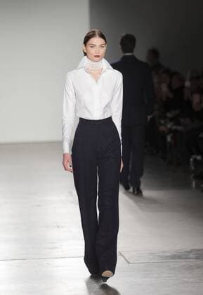 New York Fashion week Fall 2017 - Zang Toi Model walks runway for Zang Toi collection during New York Fashion week Fall 2017 at Pier 59  LevxRadin