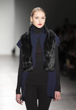 New York Fashion week Fall 2017 - Zang Toi Model walks runway for Zang Toi collection during New York Fashion week Fall 2017 at Pier 59  LevxRadin