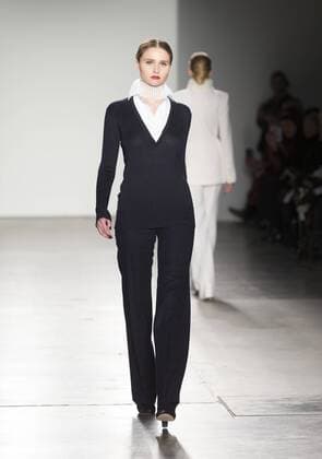 New York Fashion week Fall 2017 - Zang Toia Model walks runway for Zang Toi collection during New York Fashion week Fall 2017 at Pier 59  LevxRadin