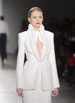 New York Fashion week Fall 2017 - Zang Toia Model walks runway for Zang Toi collection during New York Fashion week Fall 2017 at Pier 59  LevxRadin