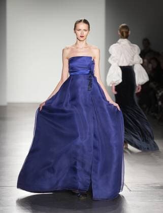 New York Fashion week Fall 2017 - Zang Toi Model walks runway for Zang Toi collection during New York Fashion week Fall 2017 at Pier 59  LevxRadin