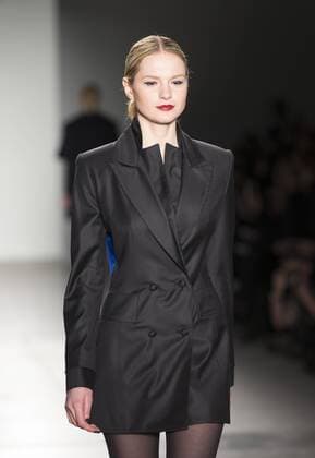 New York Fashion week Fall 2017 - Zang Toi Model walks runway for Zang Toi collection during New York Fashion week Fall 2017 at Pier 59  LevxRadin