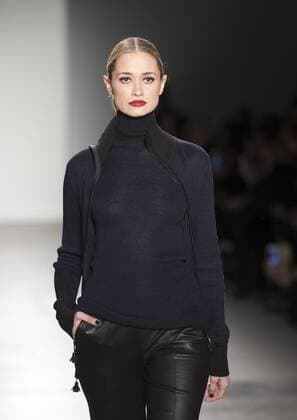 New York Fashion week Fall 2017 - Zang Toi Model walks runway for Zang Toi collection during New York Fashion week Fall 2017 at Pier 59  LevxRadin