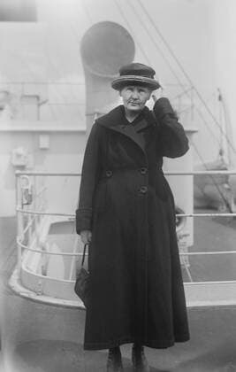 IMAGO ICONS: Marie Curie December 6, 2016 - Marie Curie, Polish-Born French Physicist, on RMS OIympic, Arriving in New York City, New York, USA, to Raise Funds for Radium Research, Bain News Service, 1921 - ZUMAg145 20161206_zza_g145_017 Copyright: xJTxVintagex