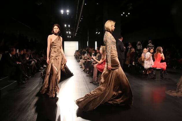 February 14, 2017 - New York, New York, U.S. - Dennis Basso F W 2017 Fashion Show.Skylight Clarkson Square, NYC.February 14, 2017.Photos by , Photos Inc.2017 New York U.S. - ZUMAms4_ 20170214_zaf_ms4_031 Copyright: xSoniaxMoskowitzx