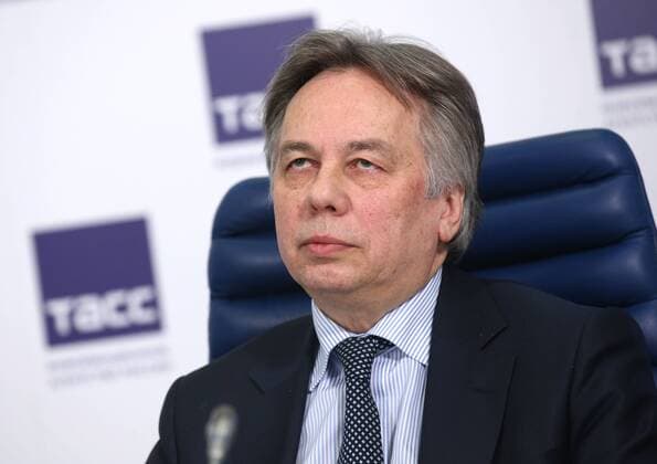 MOSCOW, RUSSIA - FEBRUARY 15, 2017: General director of the Moscow Philharmonic Society Alexey Shalashov at a press conference held via a video conference link between Moscow, St Petersburg, Yekaterinburg, and Novosibirsk, to discuss the results of the 2016 leg of the 2nd All Russian Music Competition focused on wind instruments, percussion instruments, the organ and the harp, and the opening of the 2017 leg focused on folk instruments. The All Russian Music Competition consists of 4 legs. Anton Novoderezhkin TASS  TS041372