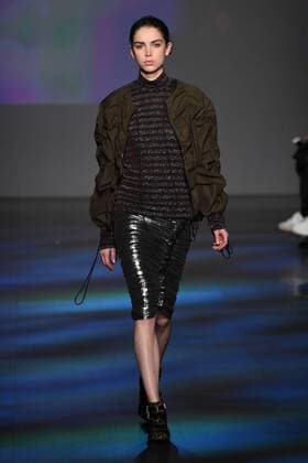 A model walks on the runway at the Vivienne Tam fashion show at New York Fashion Week: The Shows at Gallery 1 Skylight Clarkson Sq on February 15, 2017 in New York City.  NYP201702151085 ANDREAxHANKS