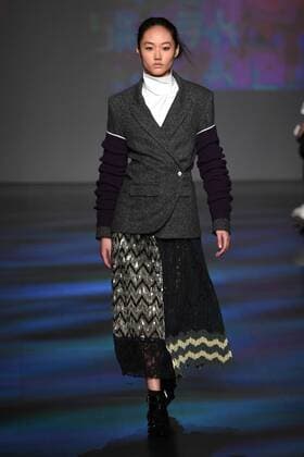 A model walks on the runway at the Vivienne Tam fashion show at New York Fashion Week: The Shows at Gallery 1 Skylight Clarkson Sq on February 15, 2017 in New York City.  NYP201702151080 ANDREAxHANKS