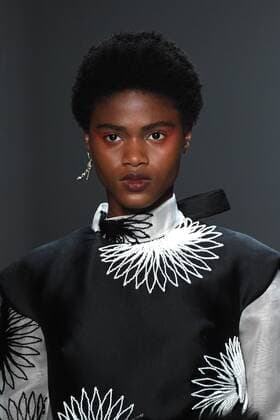 A model walks on the runway at the Bibhu Mohapatra fashion show at New York Fashion Week: The Shows at Gallery 3 Skylight Clarkson Sq on February 15, 2017 in New York City.  NYP201702151092 ANDREAxHANKS
