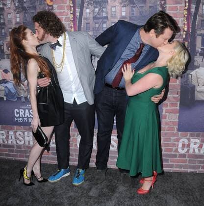 February 15, 2017 - Hollywood, CA, United States - 15 February 2017 - Hollywood, California - Kate Gorney, T.J. Miller, Pete Holmes, Valerie Chaney. Los Angeles premiere of HBO s Crashing held at Avalon Hollywood. Photo Credit: AdMedia Hollywood United States - ZUMAa123 20170215_zaa_a123_108 Copyright: xBirdiexThompsonx