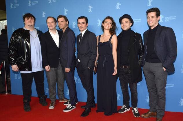 Daniel Zillmann, Godehard Giese, Hannes Wegener, Muriel Wimmer, Jascha Rust, Steven Brand und Gäste bei der Premiere der TV-Serie Der gleiche Himmel The Same Sky auf der Berlinale 2017 67. Internationale Filmfestspiele Berlin im Haus der Festspiele. Berlin, 16.02.2017 Foto:xC.xNiehausx xFuturexImage
