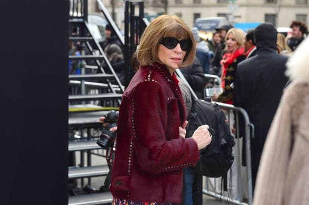 Anna Wintour is spotted leaivng the Marc Jacobs fashion show at New York Fashion Week: Park Avenue Armory February 16, 2017 in New York City.  NYP201702161134 ANDREAxHANKS