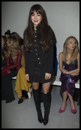 . 17 02 2017. London, United Kingdom. Zara Martin in the front row at the Teatum Jones show on the opening day of London Fashion Week for Autumn Winter 2017.  xStephenxLockx xi-Imagesx IIM-14408-0009