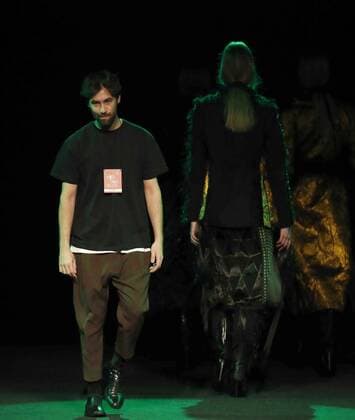 Spanish designer Juan Vidal greets the public after presenting his 2017 18 autum-winter collection on the official first day of the Mercedes-Benz Fashion Week Madrid (MBFWM) at the IFEMA Congresses and Events center in Madrid, 17 February 2017. THE MBFWM run from 16 to 21 February MERCEDES-BENZ FASHION WEEK MADRID !ACHTUNG: NUR REDAKTIONELLE NUTZUNG!  Copyright: xZipix GRA103 20170217-636229301819171764