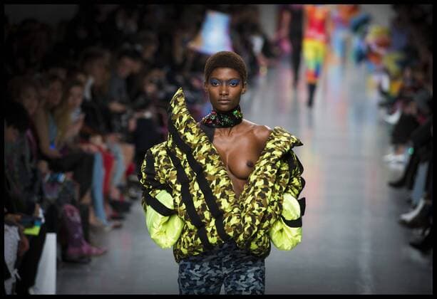 . 17 02 2017. London, United Kingdom. Models walk the catwalk for the Fyodor Golan show on the opening day of London Fashion Week 2017 at 180 The Strand, London, UK,  xBenxStevensx xi-Imagesx IIM-14411-0001