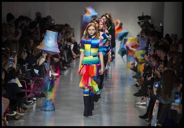 . 17 02 2017. London, United Kingdom. Models walk the catwalk for the Fyodor Golan show on the opening day of London Fashion Week 2017 at 180 The Strand, London, UK,  xBenxStevensx xi-Imagesx IIM-14411-0006