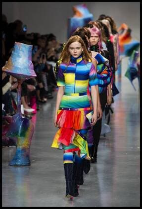 . 17 02 2017. London, United Kingdom. Models walk the catwalk for the Fyodor Golan show on the opening day of London Fashion Week 2017 at 180 The Strand, London, UK,  xBenxStevensx xi-Imagesx IIM-14411-0007