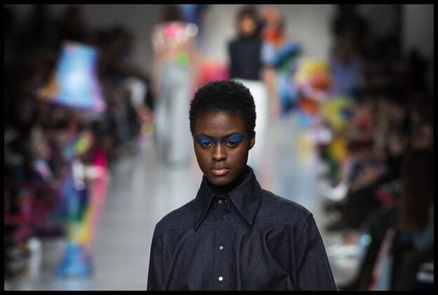 . 17 02 2017. London, United Kingdom. Models walk the catwalk for the Fyodor Golan show on the opening day of London Fashion Week 2017 at 180 The Strand, London, UK,  xBenxStevensx xi-Imagesx IIM-14411-0015