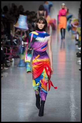 . 17 02 2017. London, United Kingdom. Models walk the catwalk for the Fyodor Golan show on the opening day of London Fashion Week 2017 at 180 The Strand, London, UK,  xBenxStevensx xi-Imagesx IIM-14411-0019