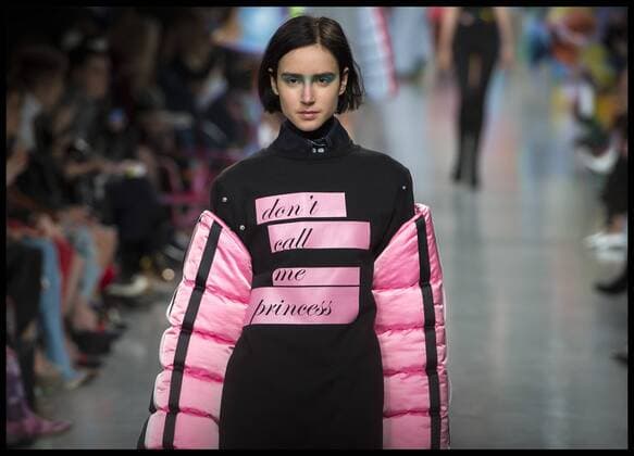 . 17 02 2017. London, United Kingdom. Models walk the catwalk for the Fyodor Golan show on the opening day of London Fashion Week 2017 at 180 The Strand, London, UK,  xBenxStevensx xi-Imagesx IIM-14411-0026