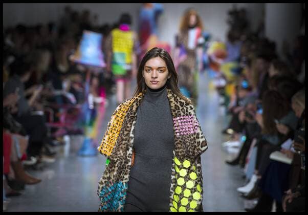 . 17 02 2017. London, United Kingdom. Models walk the catwalk for the Fyodor Golan show on the opening day of London Fashion Week 2017 at 180 The Strand, London, UK,  xBenxStevensx xi-Imagesx IIM-14411-0034