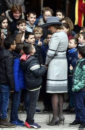 Belgische Royals anlässlich einer Messe für die Verstorbenen der Familie Queen Mathilde of Belgium pictured during a special Mass to commemorate the deceased members of the Belgian Royal Family, at the Onze-Lieve-Vrouwkerk - Eglise Notre-Dame, in Laeken-Laken, Brussels, Friday 17 February 2017.  ERICxLALMAND 05049240
