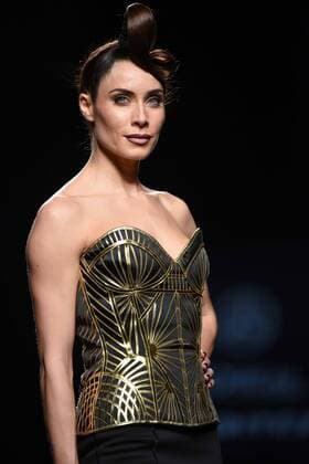 Pilar Rubio at Maya Hansen fashion show at Mercedes Benz Fashion Week Madrid 2017.  DiegoxPuerta