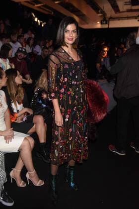 Maria Reyes at the frontrow of Maya Hansen fashion show at Mercedes Benz Fashion Week Madrid 2017.  DiegoxPuerta