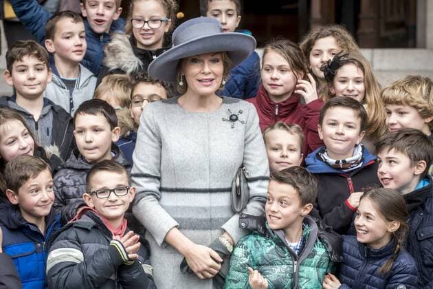 Bilder des Tages Belgische Royals anlässlich einer Messe für die Verstorbenen der Familie BELGIUM , BRUSSELS , Feb. 17 , 2017 - Queen Mathilde and King Philippe - Filip of Belgium attends a special Mass to commemorate the deceased members of the Belgian Royal Family Â  DannyxGys
