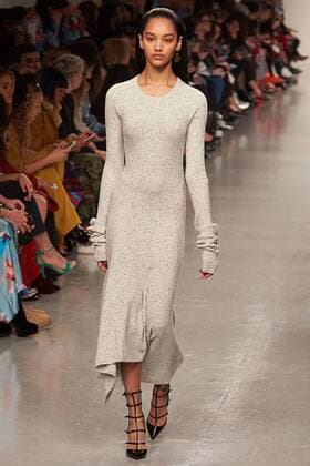 February 17, 2017 - London, United Kingdom - A model walks the runway at the Teatum Jones show during the London Fashion Week February 2017 collections on February 17, 2017 in London, England. London United Kingdom  - ZUMAn230 20170217_zaa_n230_432 Copyright: xKarynxLouisex